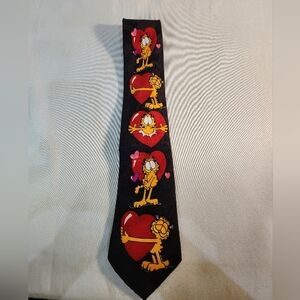 Vintage Paws Addiction Keith Daniels Garfield Love Hearts Necktie